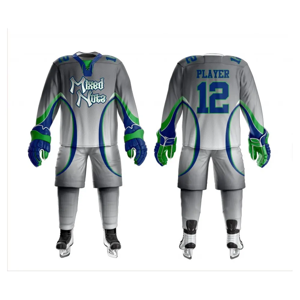 Hot Selling Custom Sublimation Print Adult Size Ice Hockey Uniform For Men  / Best Wholesale Price  Ice Hockey Uniform