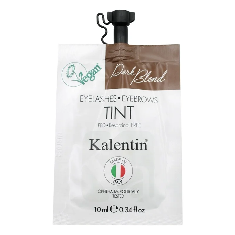 KALENTIN LASH & BROW TINT 10ml sachet Dark Blond Made in Italy free from Ammonia PPD and parabens