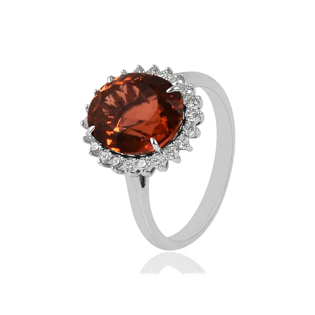 Classic design 925 sterling silver Ethiopian opal CZ multi gemstone women ring gift jewelry