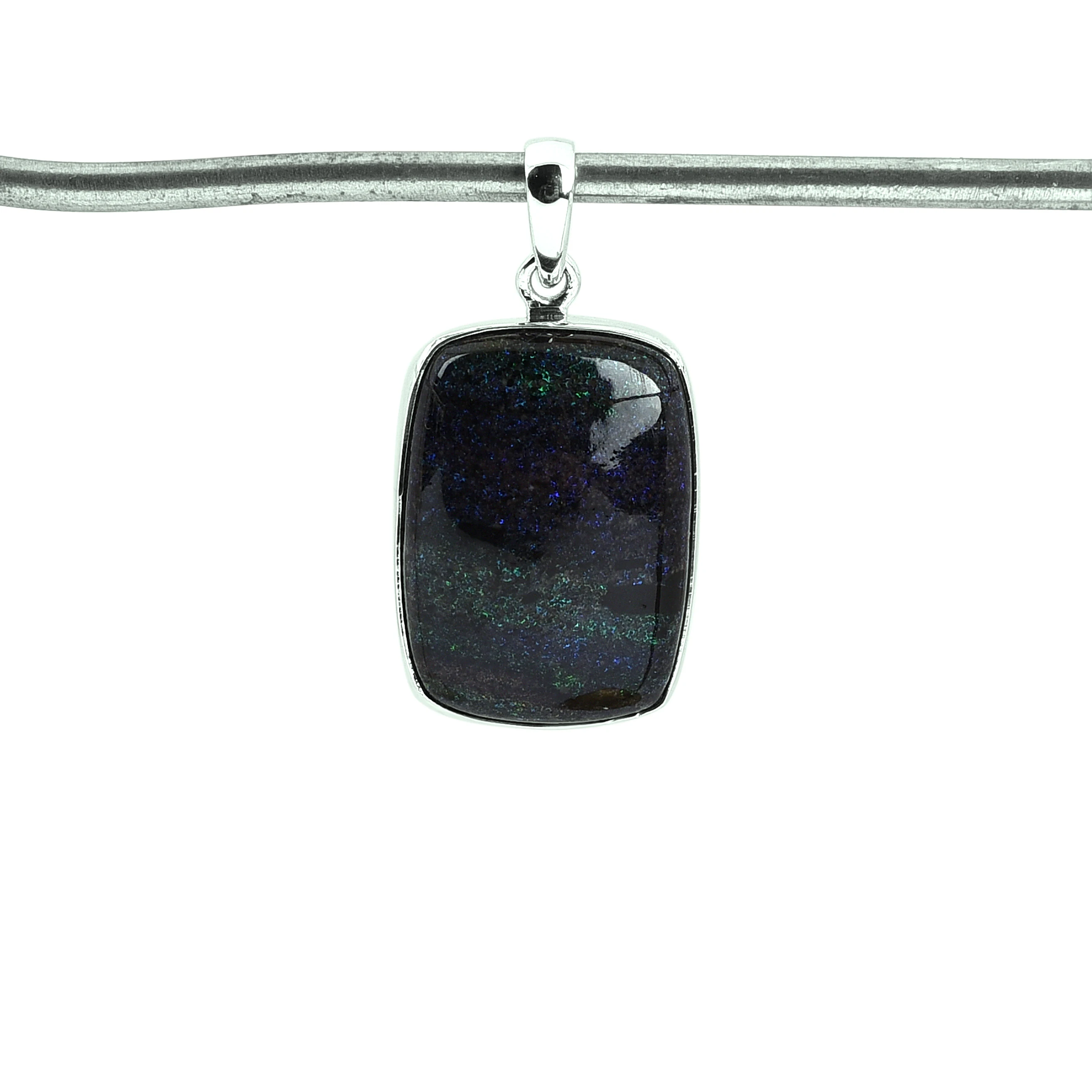 Матрица опал красивый драгоценный камень кулон 925 стерлингового серебра подвески