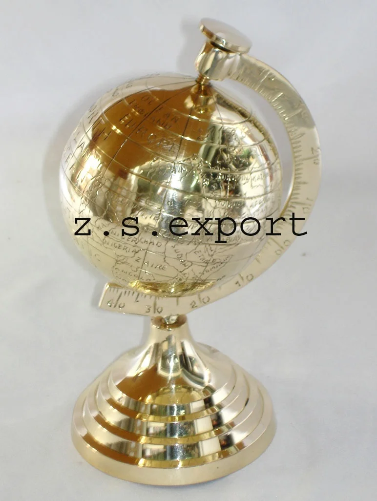 World Map Globe Teaching Constellation Educational  New Plastic Ball and wooden base Map World Globe with Metal base