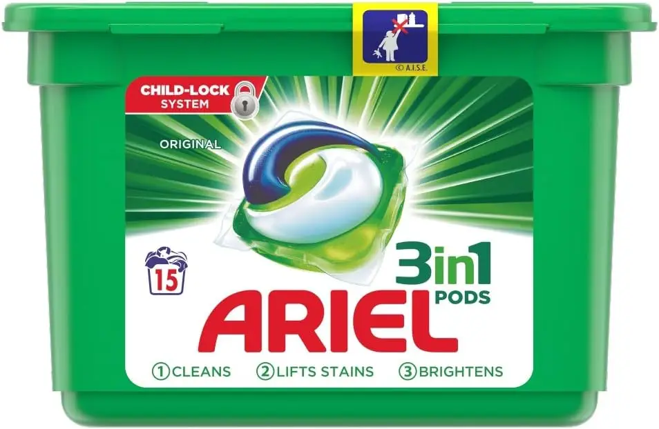 High Quality Ariel 3 in 1 Mountain Spring Washing Gel Capsules for Discount Price