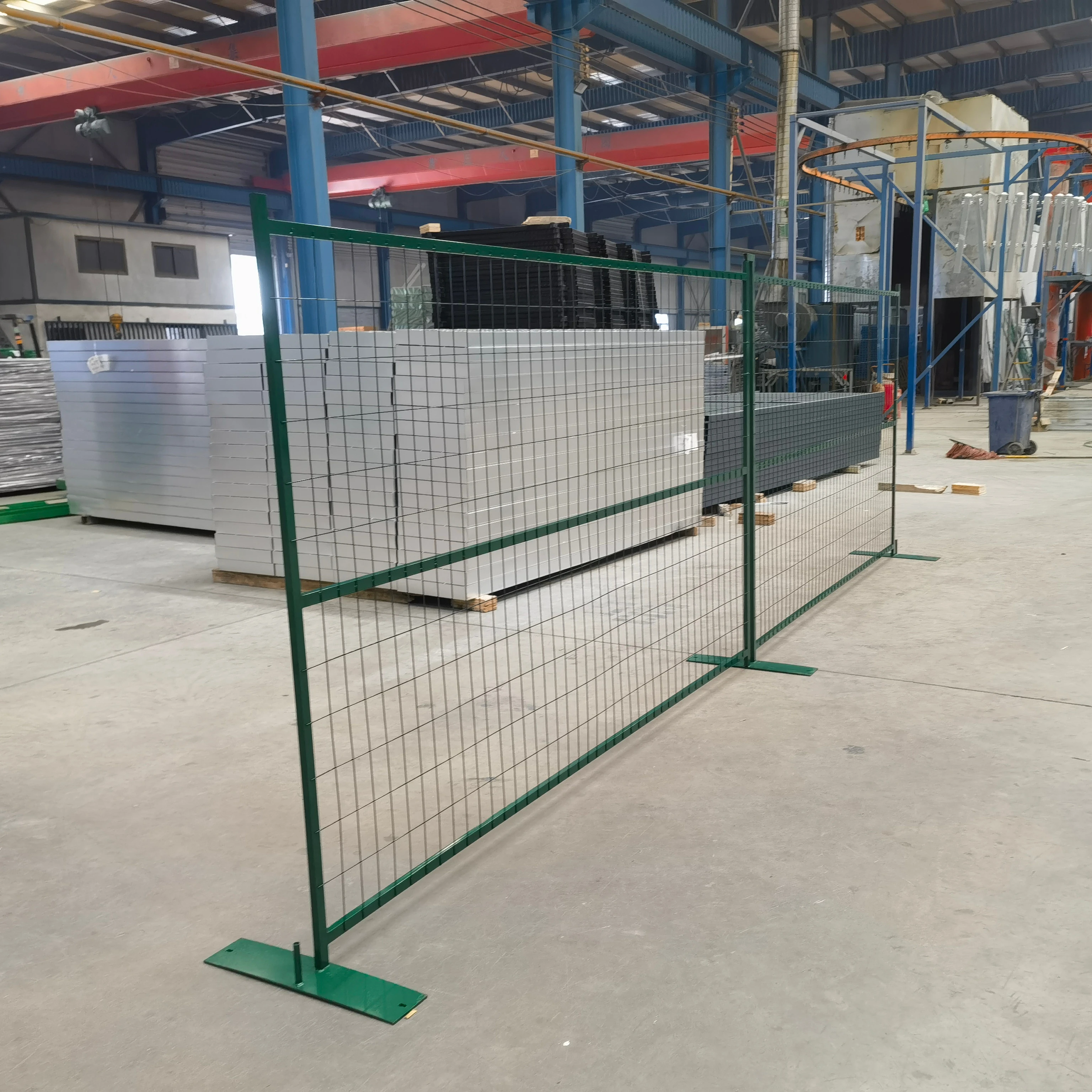 Powder coated canada temporary fence canada movable guardrails Metal Fence panel