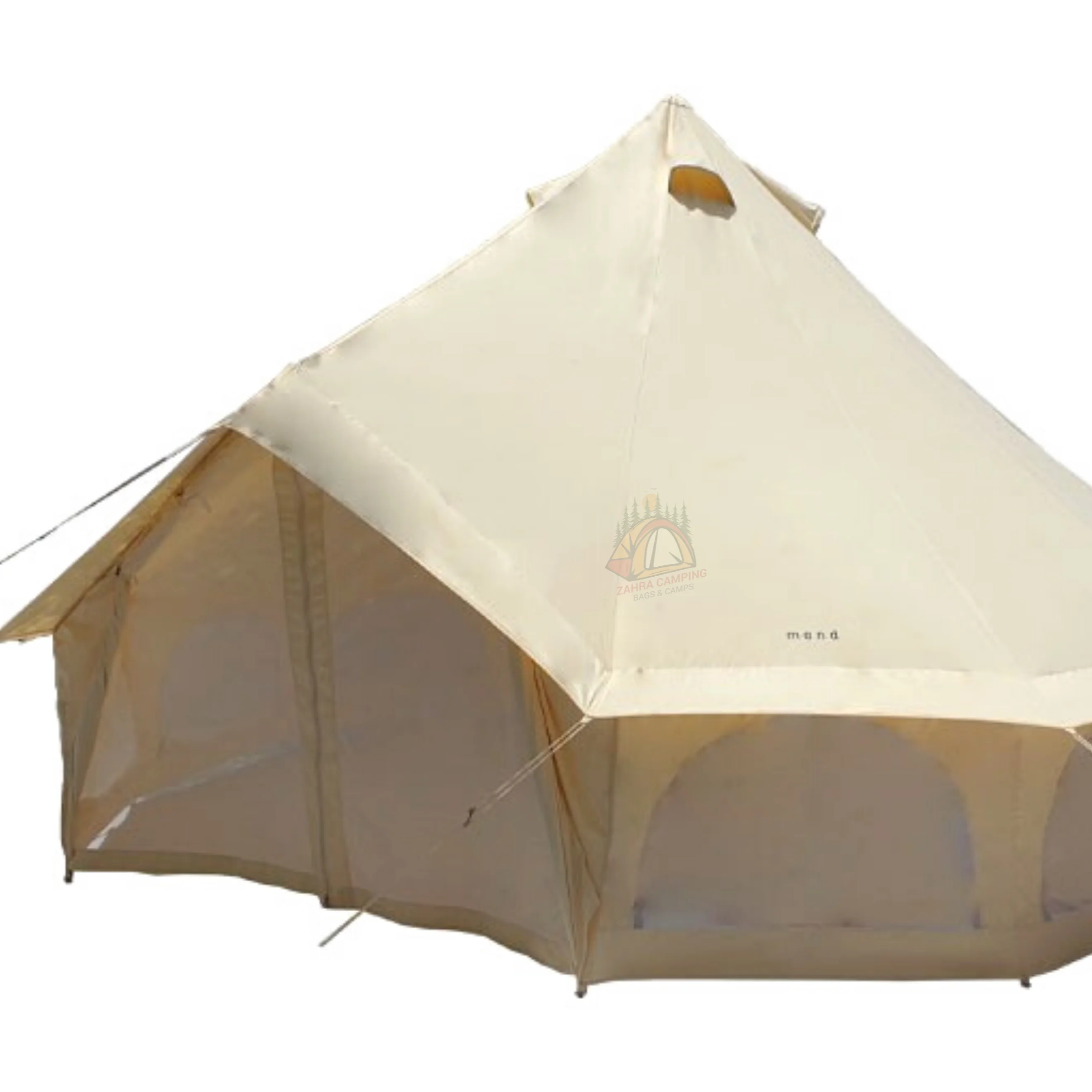 Glamping Waterproof Inflatable Tent Cotton Canvas Bell Tent For Outdoor Camping Luxury 5m Glamping Bell Tent Canvas