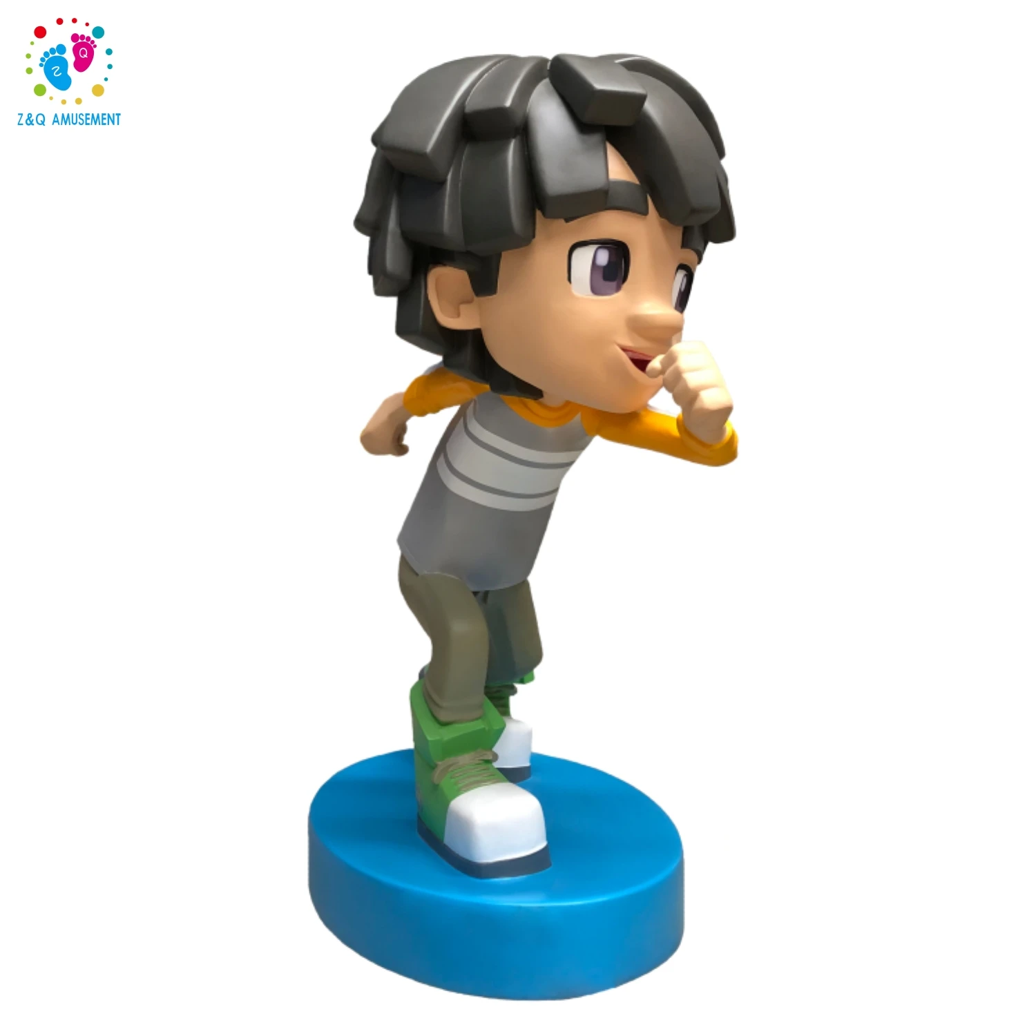 Big Cartoon Ornament Statue Anime Figure Resin Fiberglass Sculpture For Kids Indoor Amusement Game Center Decorations