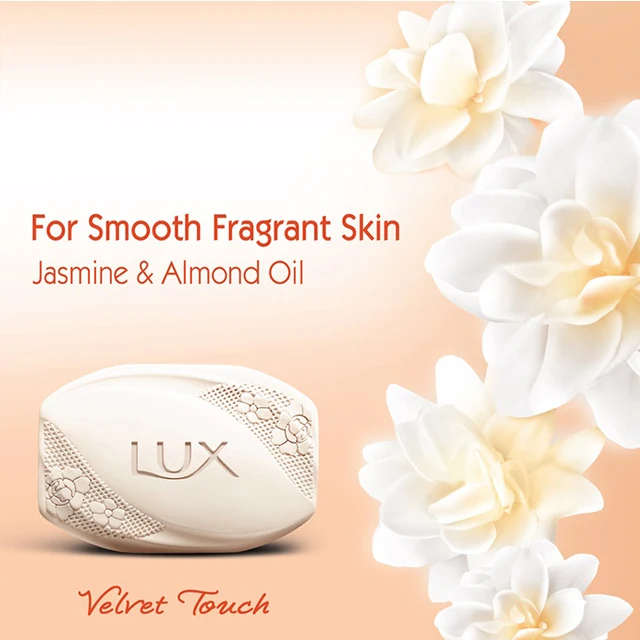 Lux Velvet Touch Jasmine & Almond Oil Soap Bar - 3 x 150g