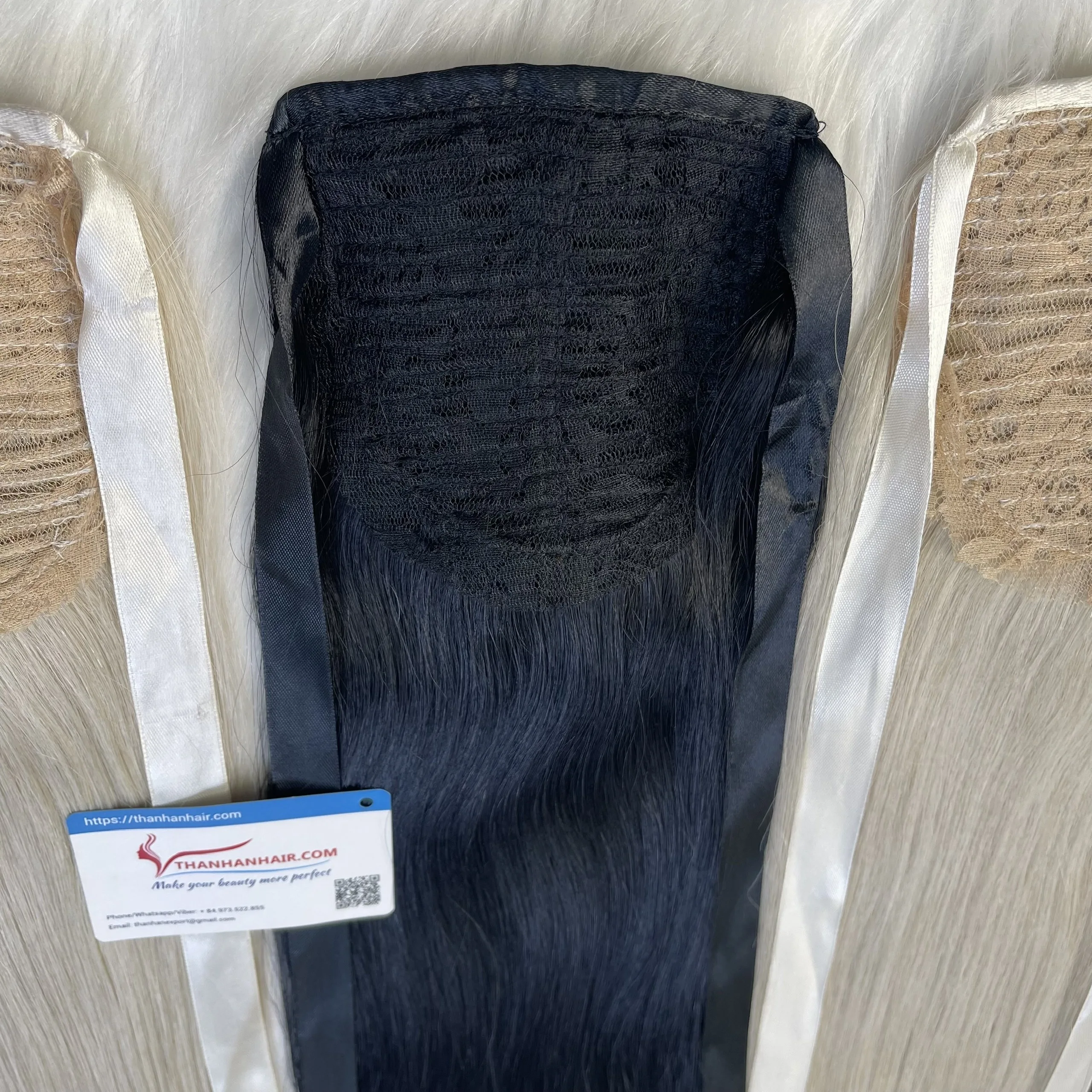 Ponytail human hair extensions professional high quality Vietnamese 100% human hair no synthetic fiber alibaba ready to ship