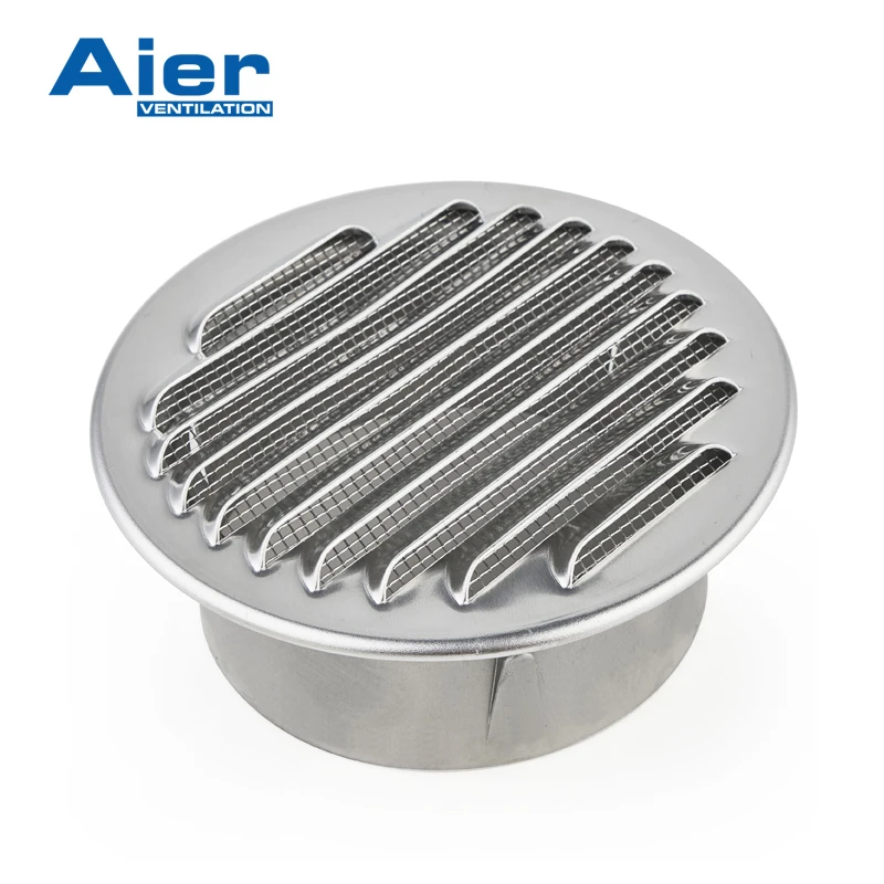 Hvac round rain protection grille made of aluminum
