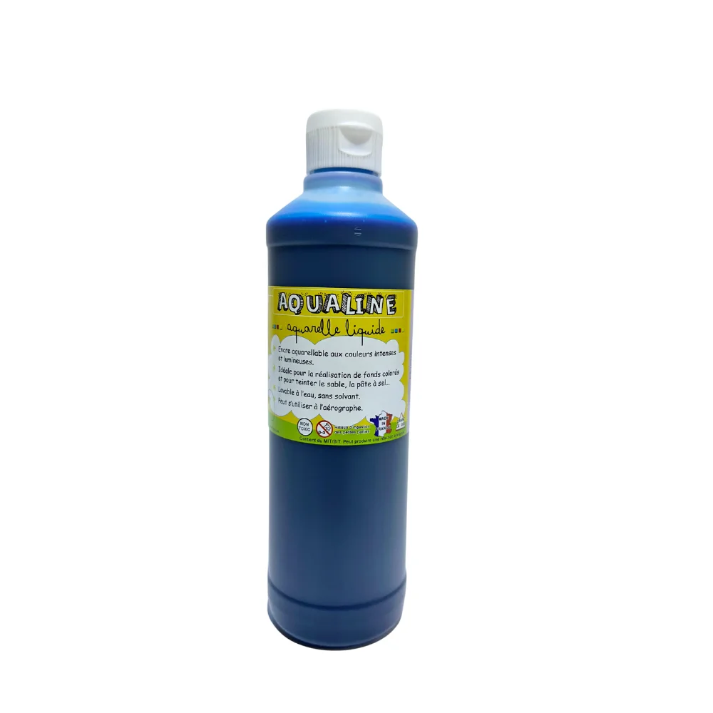 500 mL Eco-friendly Washable Water-based Ink 15 Bright Colors Baby Safe Solvent-Free Made in FRANCE for School Arts Supplies
