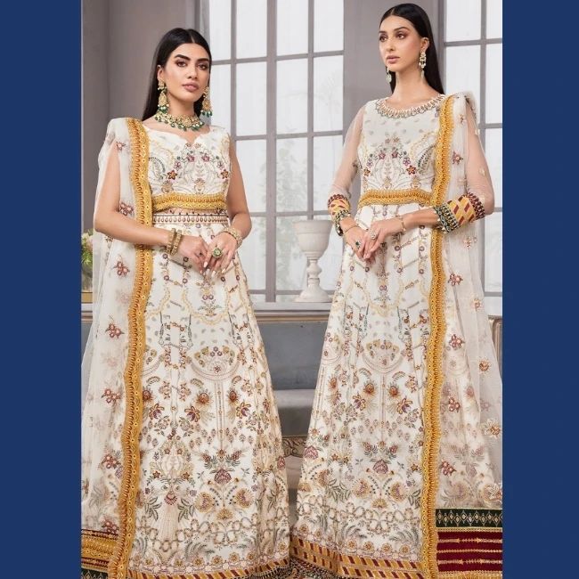 2024 Trends by Cp Embroidered Work Formal Wear Dresses for Pakistani & Indian Women Wedding Clothes