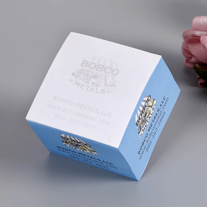 Advertising Sticky Note Cube Memo Block Printed On 4 Sides for Promotional Giveaways