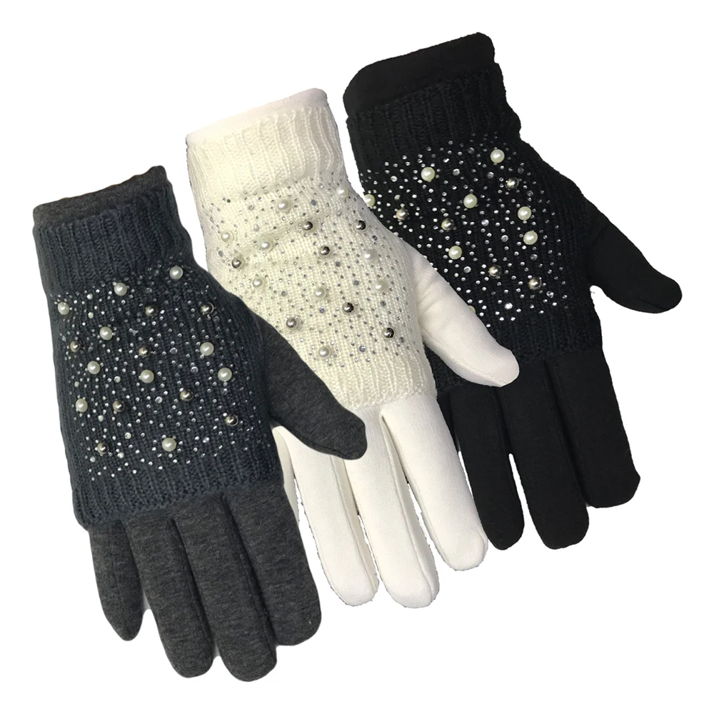 Оптовая продажа женские модные розовые перчатки из натуральной овечьей кожи для женщин зимние теплые мягкие вождения