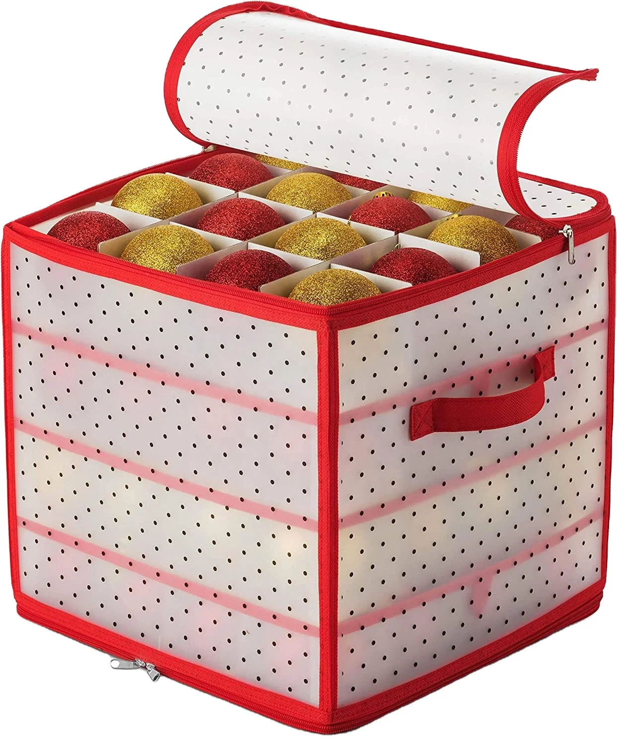 2024 Clear Folding Holiday Decorative Christmas Ornament Storage Boxes