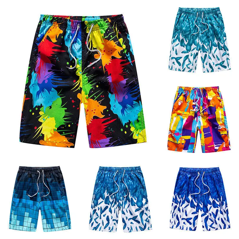 Men Swim Shorts Boys Swimming Trunks Swimwear Board Shorts Beach Pants Swimsuit