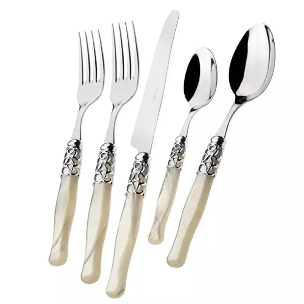 Золотистая и серебристая металлическая ложка вилка для фруктов хит продаж декоративные столовые приборы ручной работы