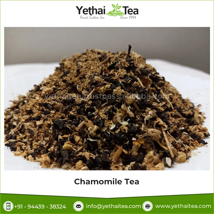 Pure Natural Color 100% Organic & Fresh Blended Chamomile Green Tea Loose Leaf Tea Powder at Competitive Market Price