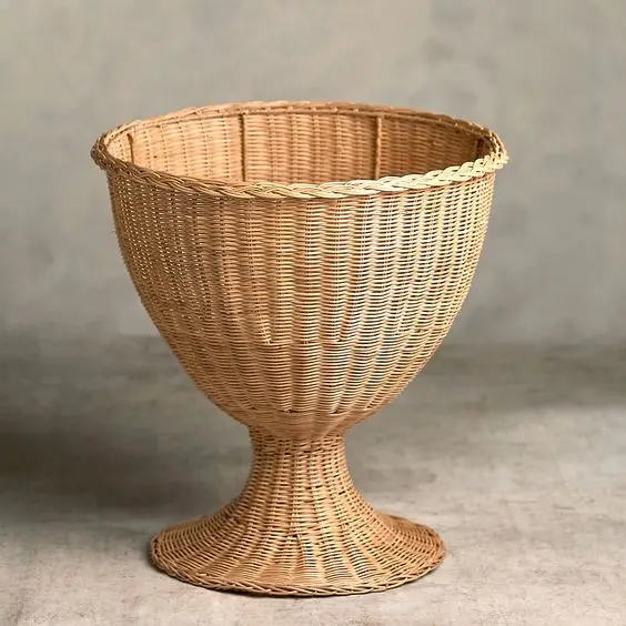 Rattan Table Vase Rattan Woven Flower Vase Eco-friendly Vases For Home Decor