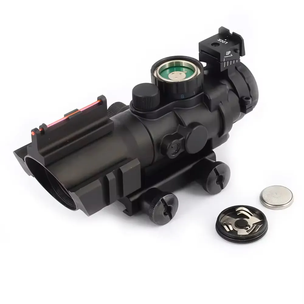 Foreseen NEW Hot Selling Optics 4x32 Aluminium Alloy Illuminated Compact Scope with Fiber Optic Sight for Hunting Outdoor