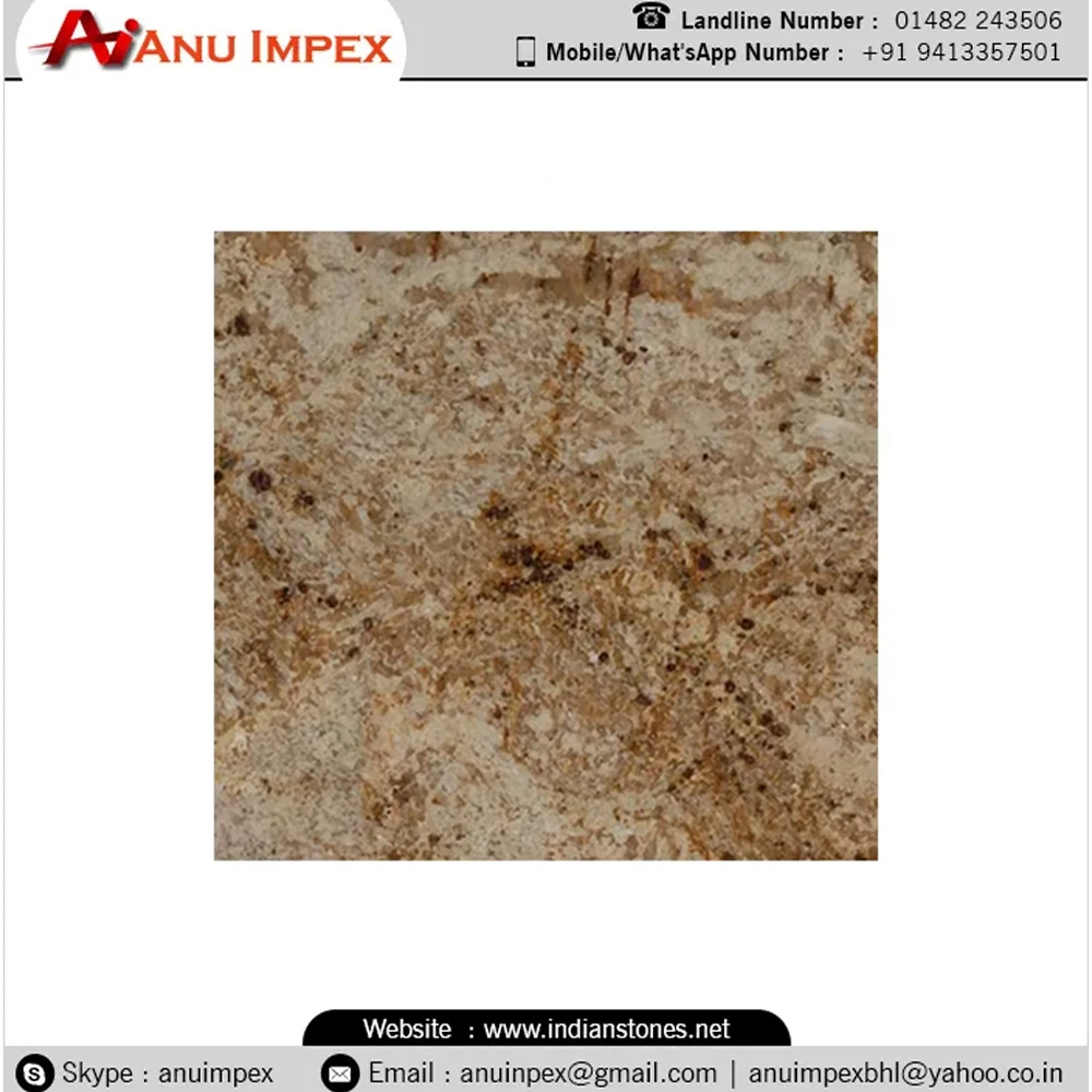 Premium Quality Colonial Gold Granite Stone Slabs and Tiles with expensive and unique look