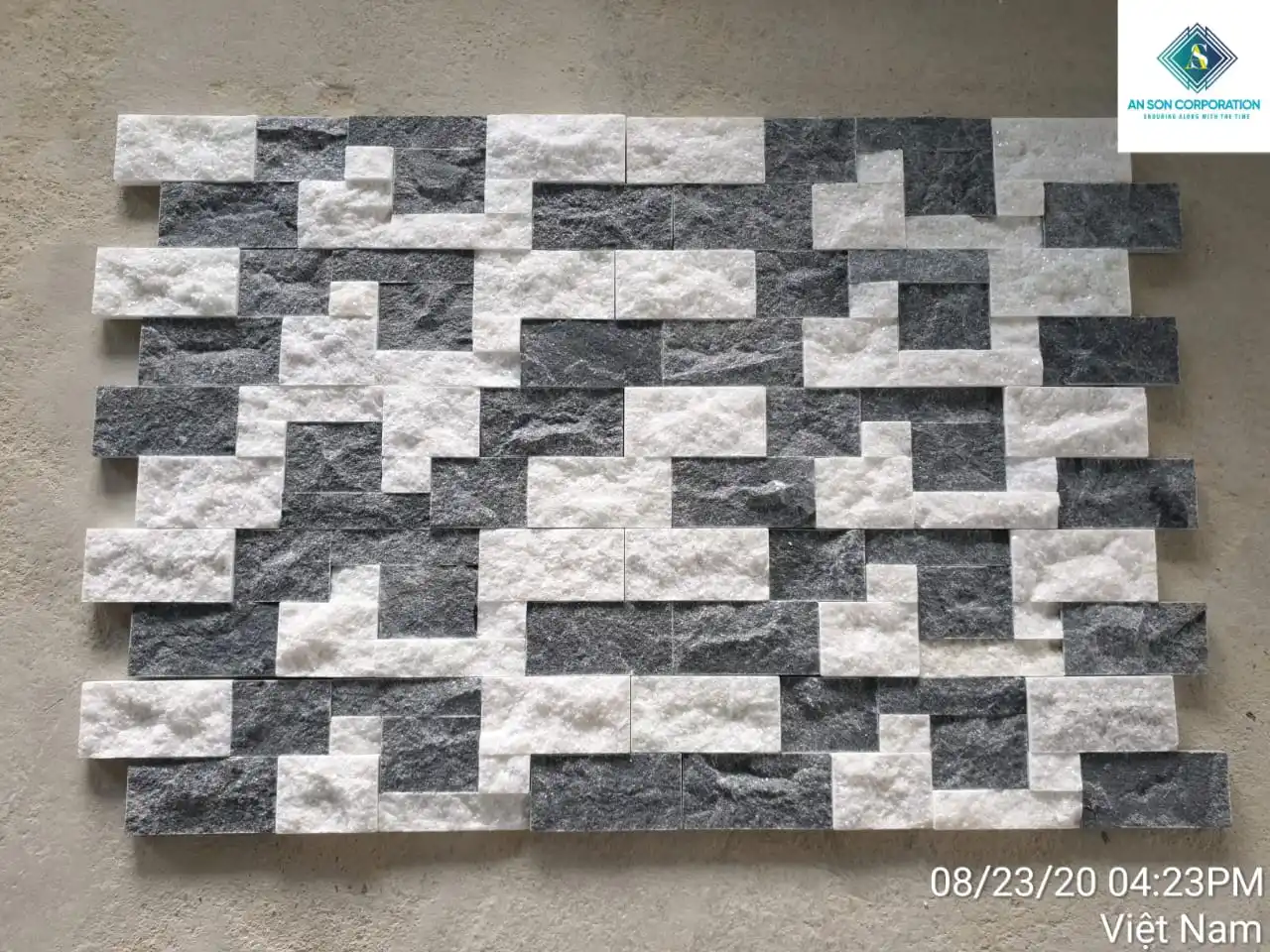 Z Type Black And White Marble Wall Panel - Marble Natural Decorative Stone