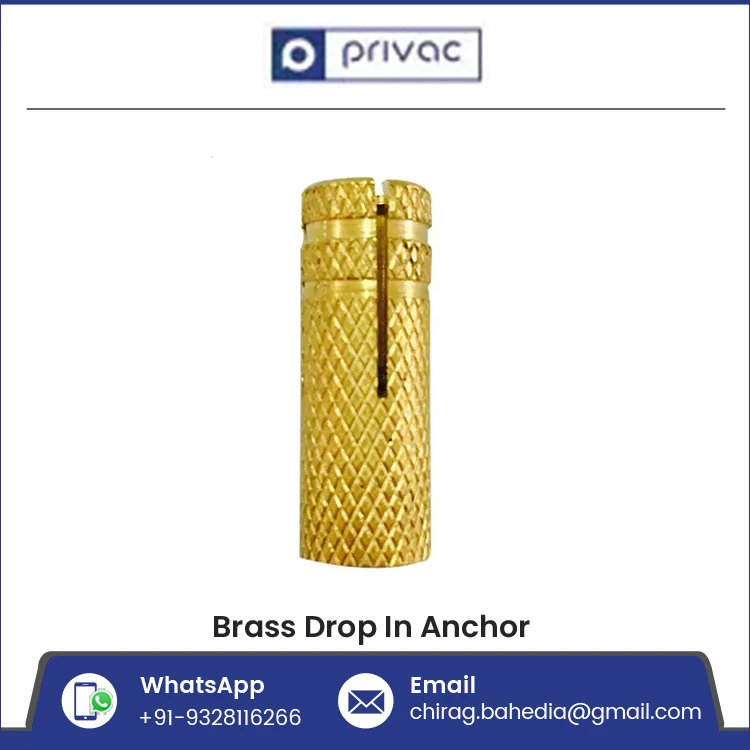 Good Quality M6 Knurled Body Copper Brass Drop In Anchor for Concrete Structures