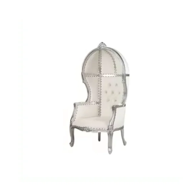 Premium Manufacturer Direct Factory Sale Good Quality Throne Chairs Hand Carved Teak Wood King Queen Sofa with Canopy Weddings