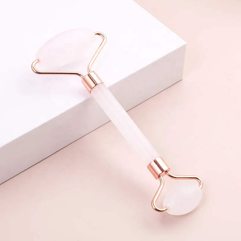 Wholesale Beauty Facial Massage Tool Quartz Rose Massage Gift Set Rose Quartz Jade Roller