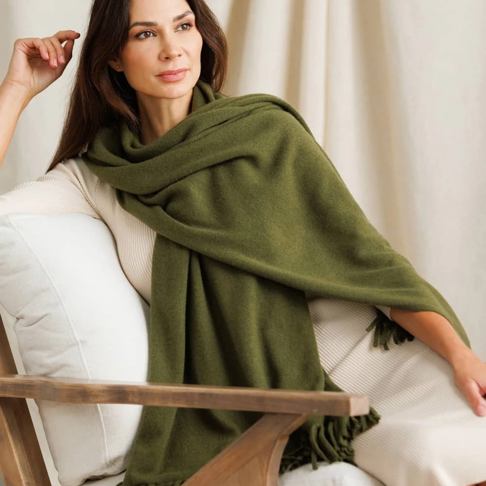 Winter warm women fashion knit cashmere scarves shawl pashmina scarf with tassel