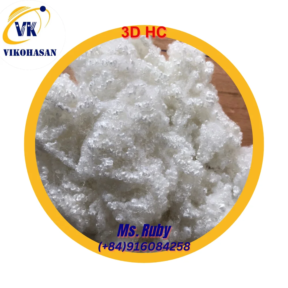 Low Price 3D HC 100% Polyester Staple Fiber A Grade Vikohasan Manufacturer GRS fibre for Filling Toys Spinning Nonwoven Fabric