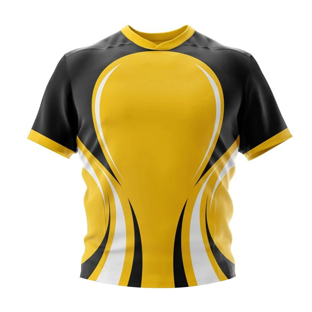 Wholesale 2024 OEM New Design  Custom Made Breathable Material 100% Polyester Rugby Uniform 2024 New Design Rugby Uniform