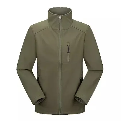 Custom New Fleece Lined Softshell Jacket Winter Mens Work Wear Shell Material Polyester Cotton  Clothing Length Regular