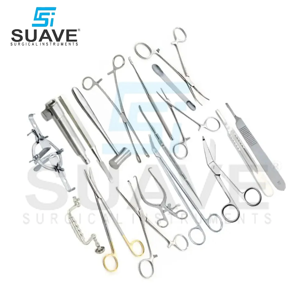 High Quality Surgical Set for Hospital Tool Kit Instruments Plastic Surgery of 18 by SUAVE SURGICAL INSTRUMNETS