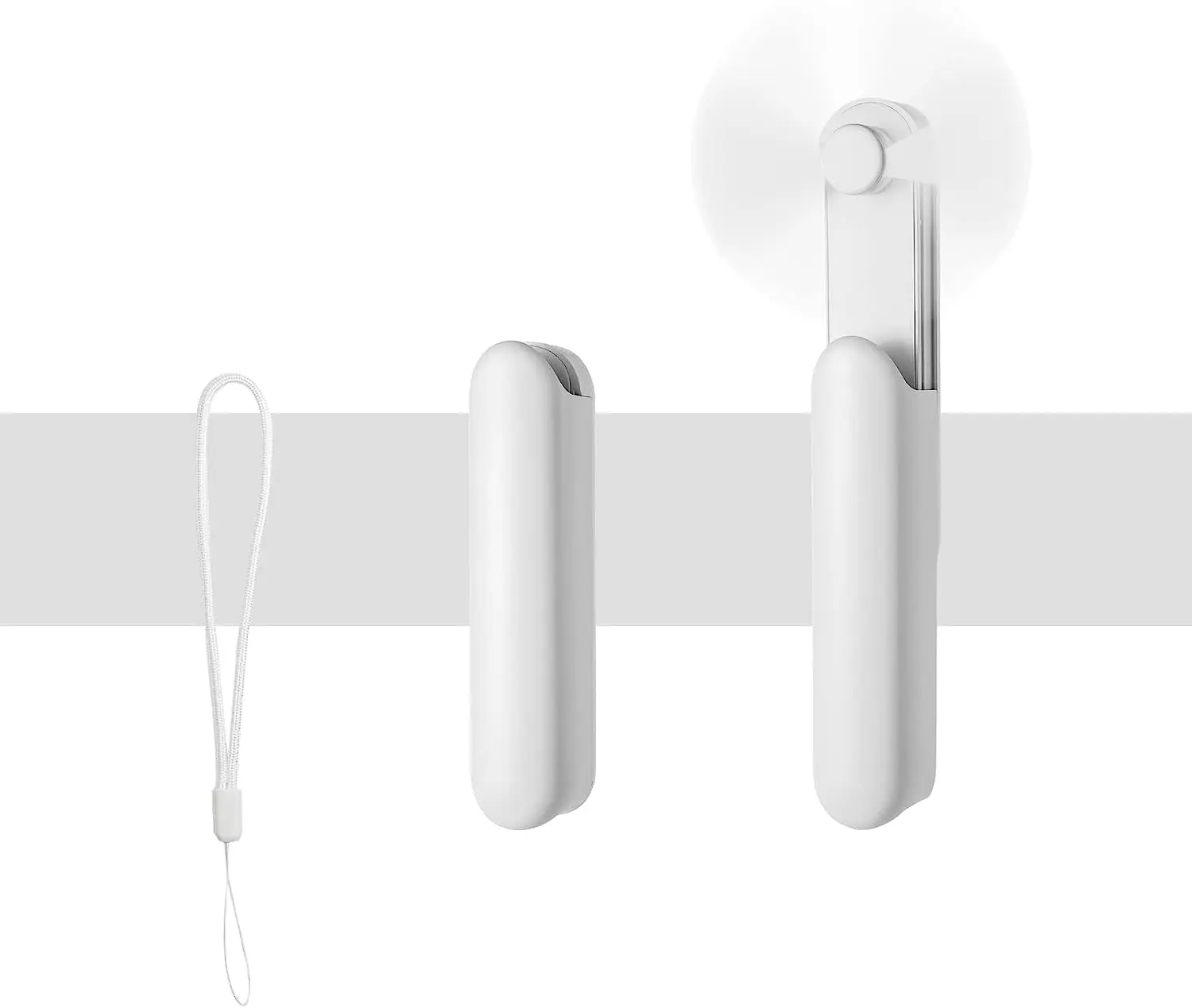 Handheld Fan Mini Fan Portable Personal 3 Speeds Adjustable Battery Operated 2000mAH USB Rechargeable Fan with Power Bank