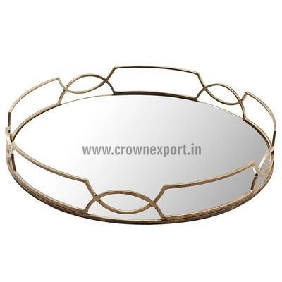 Iron Mirror Serving Tray Restaurant & Hotel Supplies Glass Serving Dish And Platters For barware high quality metal used in iron