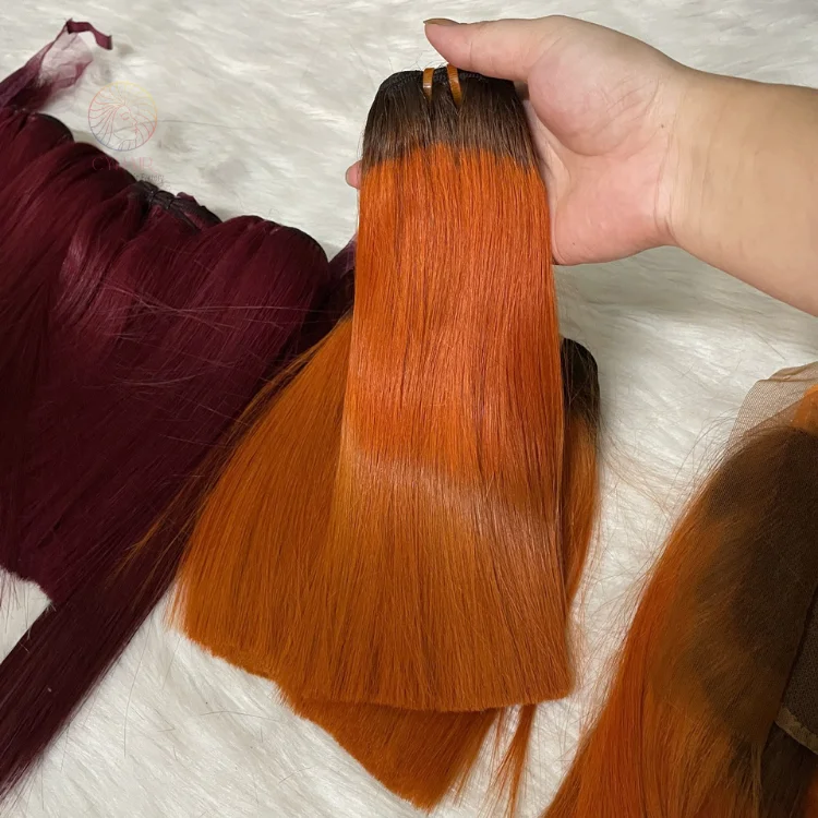 Double Drawn Short Asian Hair 100% Human Hair Virgin Cuticle Aligned South East Asian Hair Bone Straight