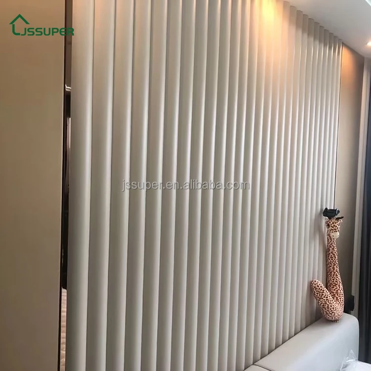 WPC Wall Panel Round Fluted Wall Panel Interior Decorative PVC Panel Boards