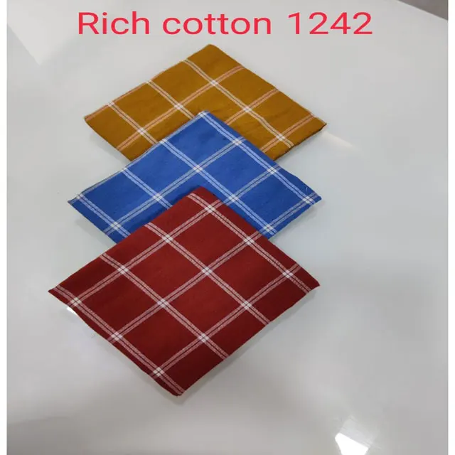 High quality 100% cotton 160g knitted cotton fabric for casual wear  twill check