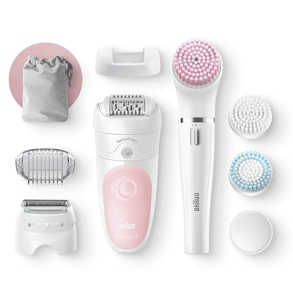 Braun SE5-500 Silk-epil SensoSmart Cordless Wet & Dry Epilator with 1 Extras | Pink