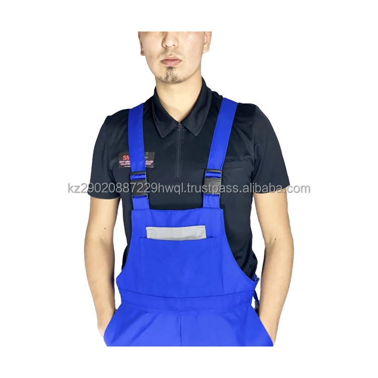 Worker semi - overalls with detachable straps dust resistance for many fields of activity personal protection