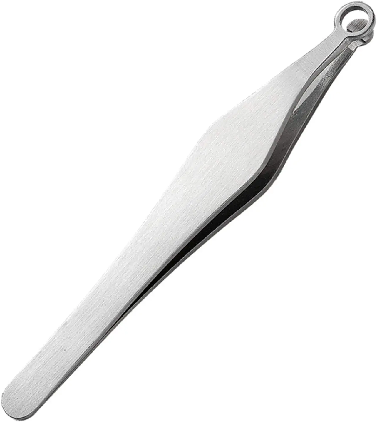 Comfortable Handle Stainless Steel Eyelash Tweezers Quick Nose Hair Removal with Safe Technology Ring Tip Easy Use Beauty Tool