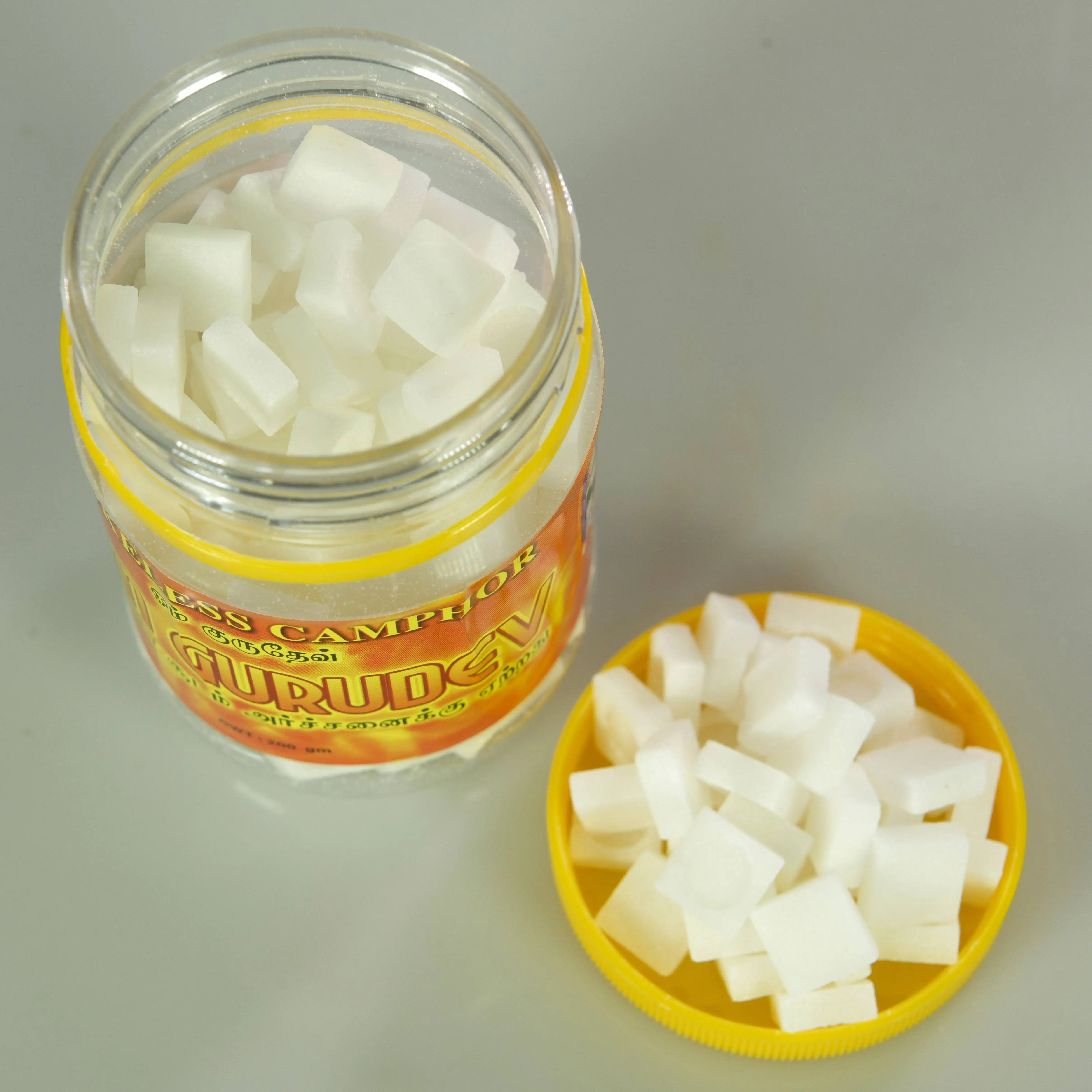 Hot Selling Smokeless Camphor Tablets Weighted 200 Gram High Quality Hindu Prayers Ceremony Religious Essential Bottle Packaging