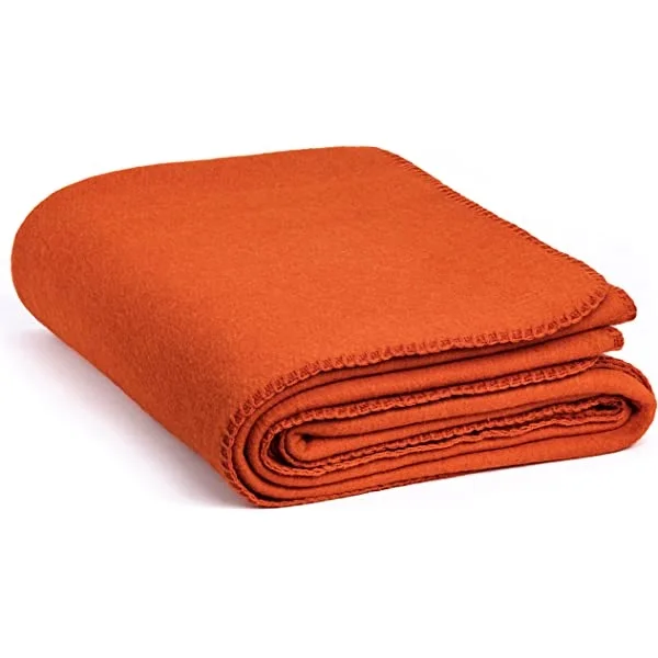 Buy Premium  Orange Wool Blankets Made Pure Merino Wool  Super Comfy & Warm By Avior Industries PVT LTD