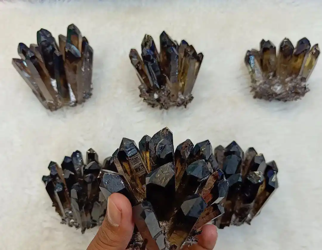 Smokey quartz crystal  Cluster Raw  Grade A raw Cluster Brazil Natural  Healing Crystal Energy crystal  energy  raw Stone