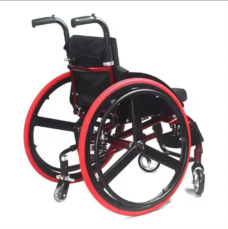 Sports wheelchair Lightweight sports wheelchair Lightweight Aluminum Alloy High Load Capacity Large Rear Wheel Manual Wheelchair