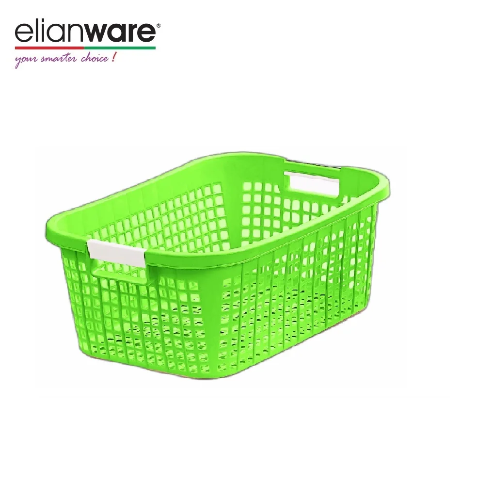Elianware Plastic Shopping/Laundry Storage Basket with Handle from Malaysia