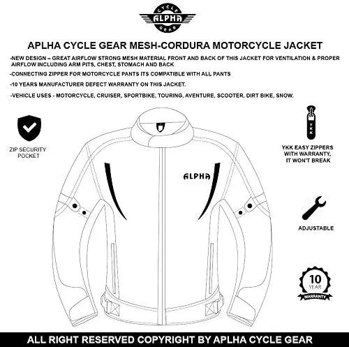 CYCLE GEAR HI VIS MESH MOTORCYCLE JACKET RED FOR MENS RIDING BIKERS RACING DUAL SPORTS BIKE ARMORED PROTECTIVE