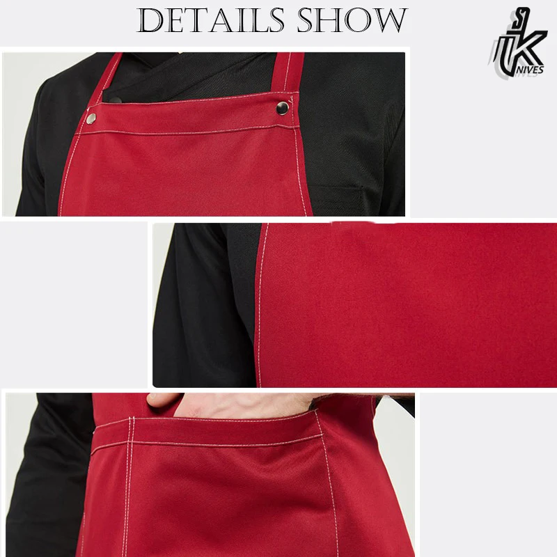Хорошее качество однотонная кухонная форма шеф-повара фартук для ресторана
