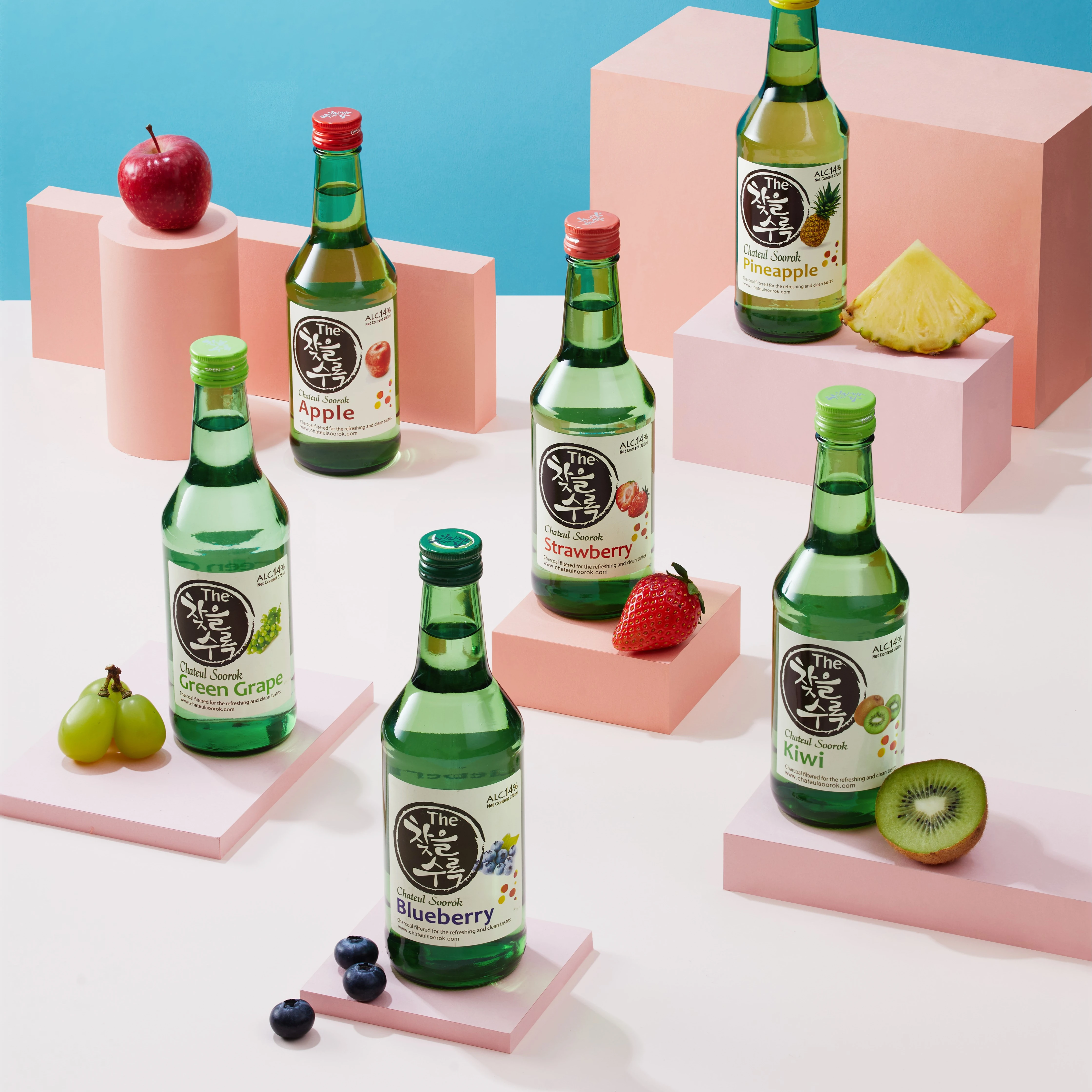 The Chateul Soorok High quality SOJU Glass bottle 360ml ABV 14%~19.3% high quality korean SOJU Delicious Korean Apple Soju