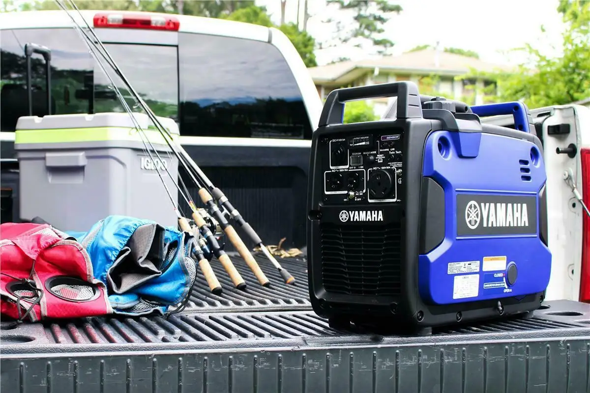2.2 kv 120v Yamaha ef2200 Inverter Generator 2200 Watts Blue with CO Detector