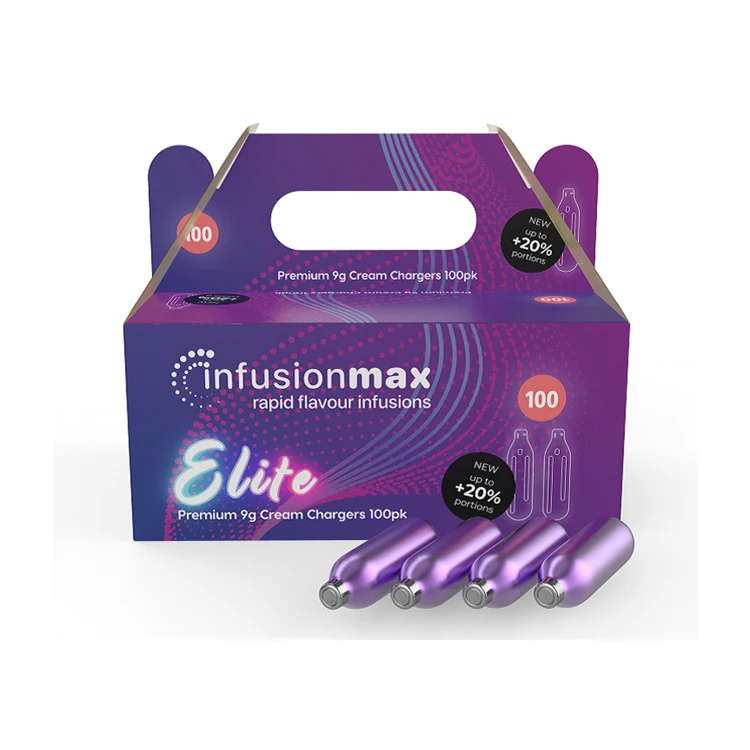 Superlative Quality Widely Selling 9g Charge Purple Color InfusionMax Elite Whipped Cream Charger for Sale